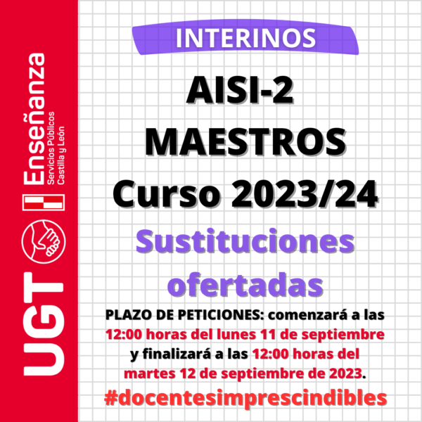 Interinos Maestros AISI 2 Curso 2023 24 Listado De Sustituciones