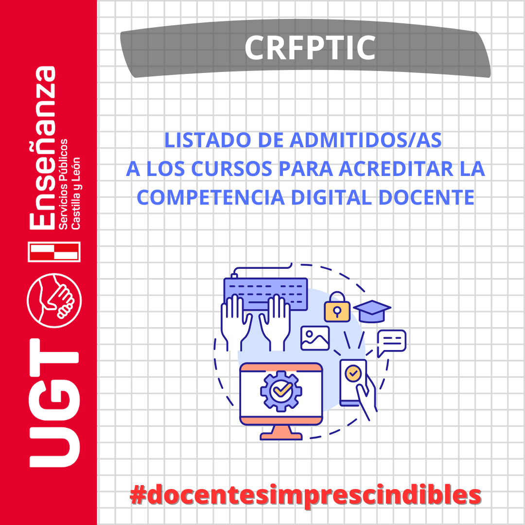 Admitidos y admitidas a los cursos para acreditar Competencia Digital Docente