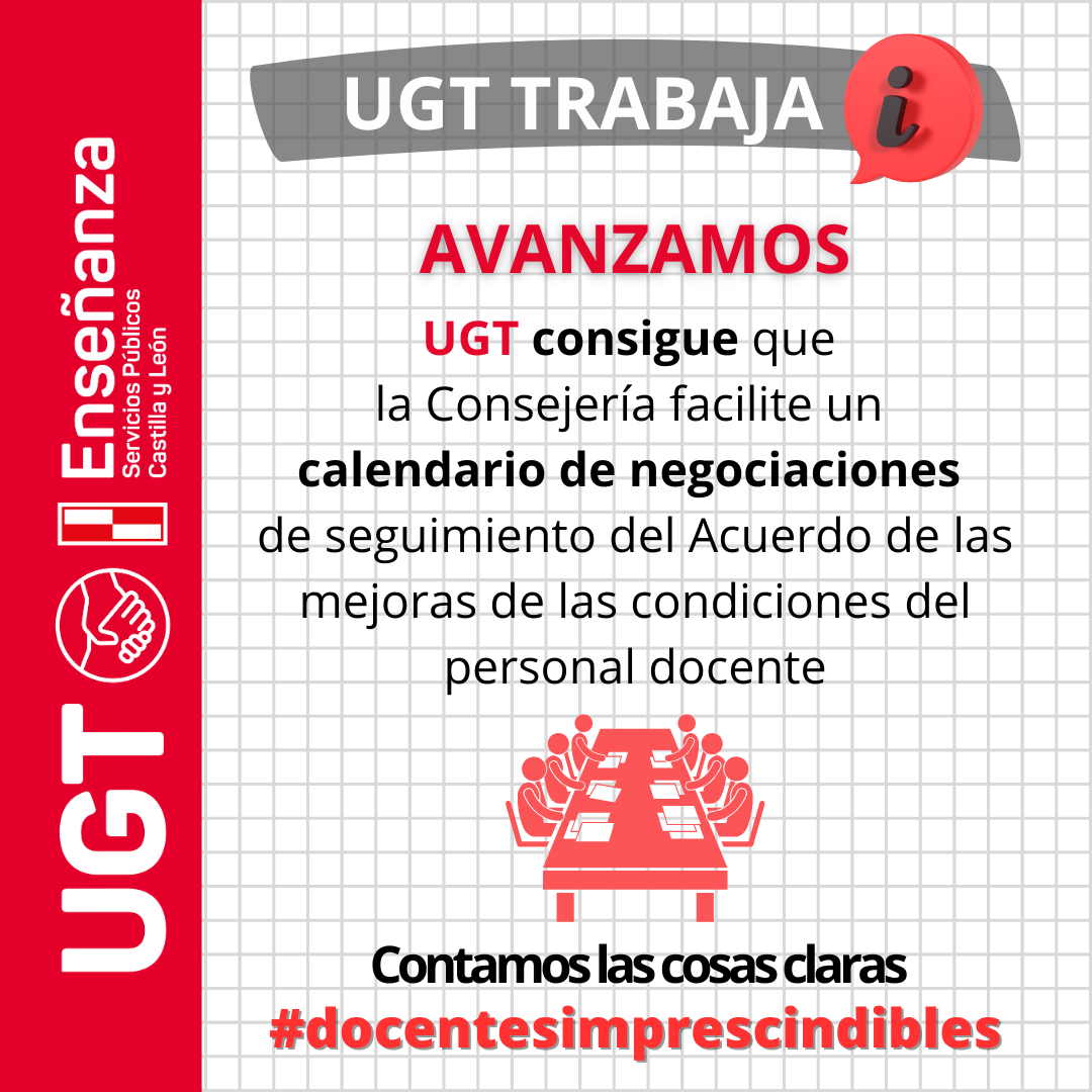 UGT consigue por fin un CALENDARIO DE NEGOCIACIONES