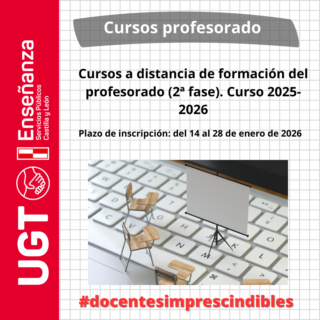 Cursos a distancia de formación del profesorado (2ª fase). Curso 2025-2026