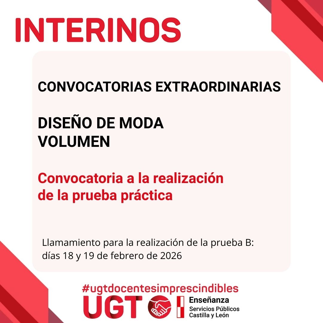 Interinos. Convocatorias extraordinarias. Cuerpo de profesores de artes plásticas y diseño. Diseño de moda y volumen. Convocatoria a la realización de la prueba práctica