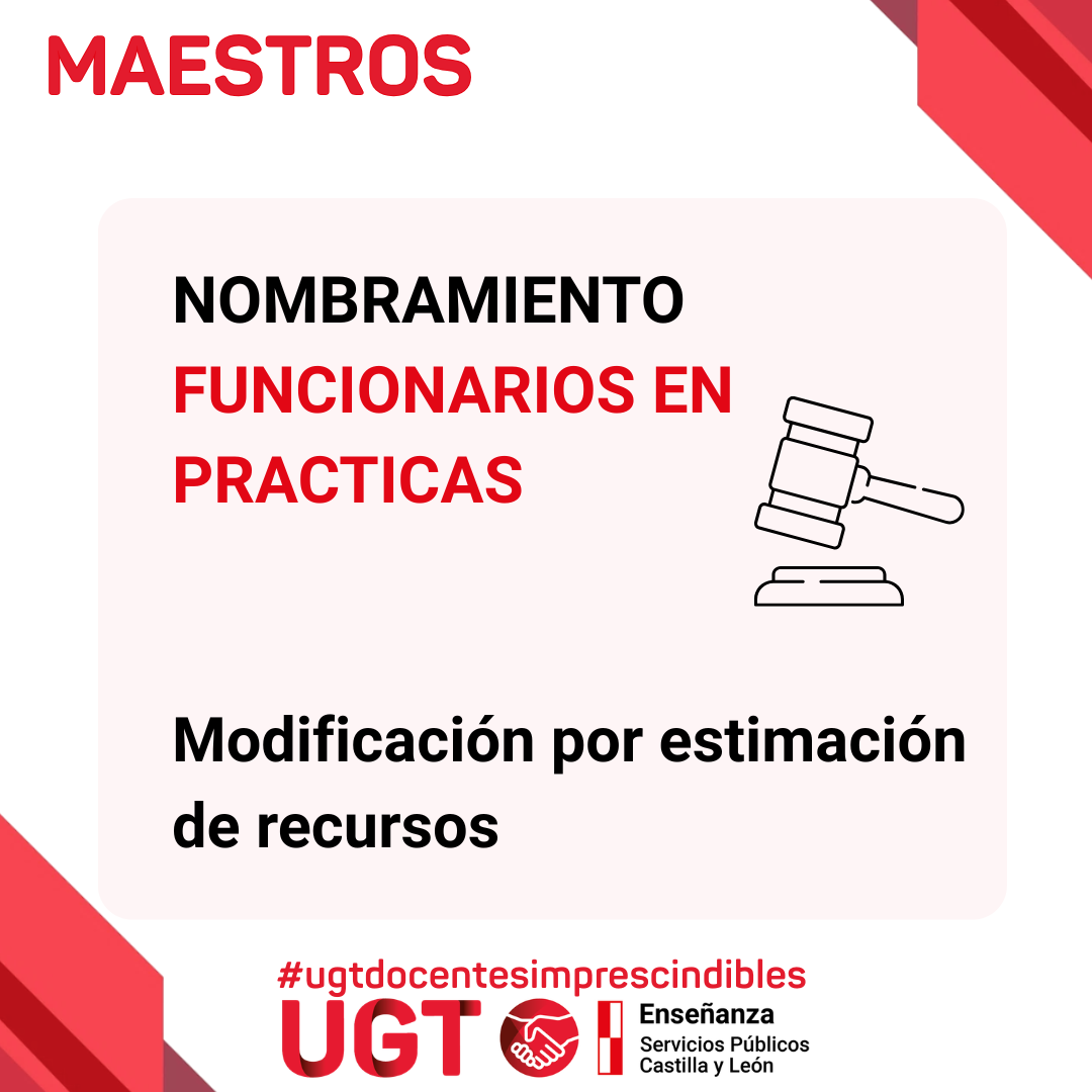 Maestros. Nombramiento como funcionarios en practicas