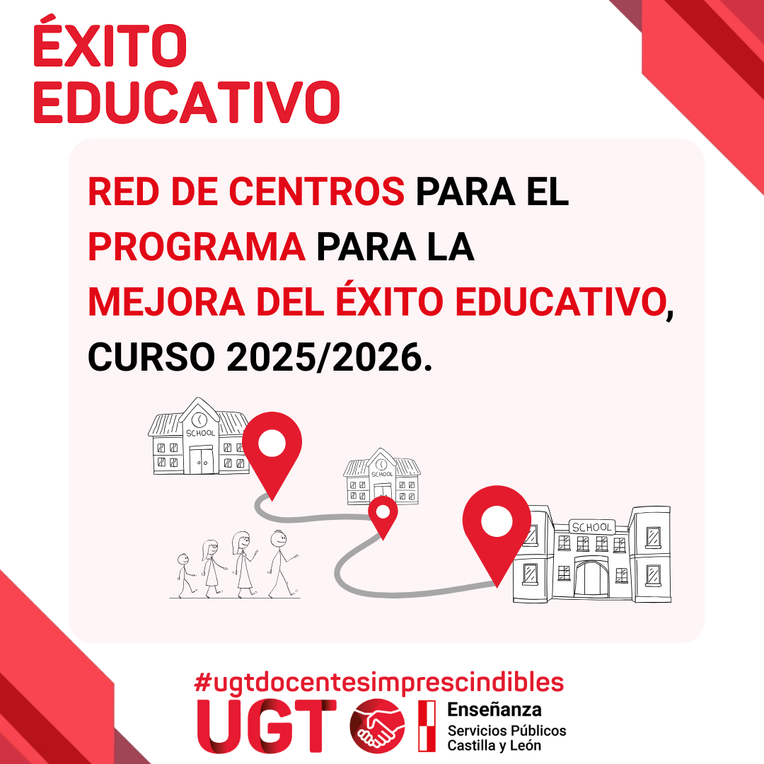 Se determinan los centros docentes para el establecimiento de la red de cada una de las medidas del Programa para la Mejora del Éxito Educativo, 2025/2026