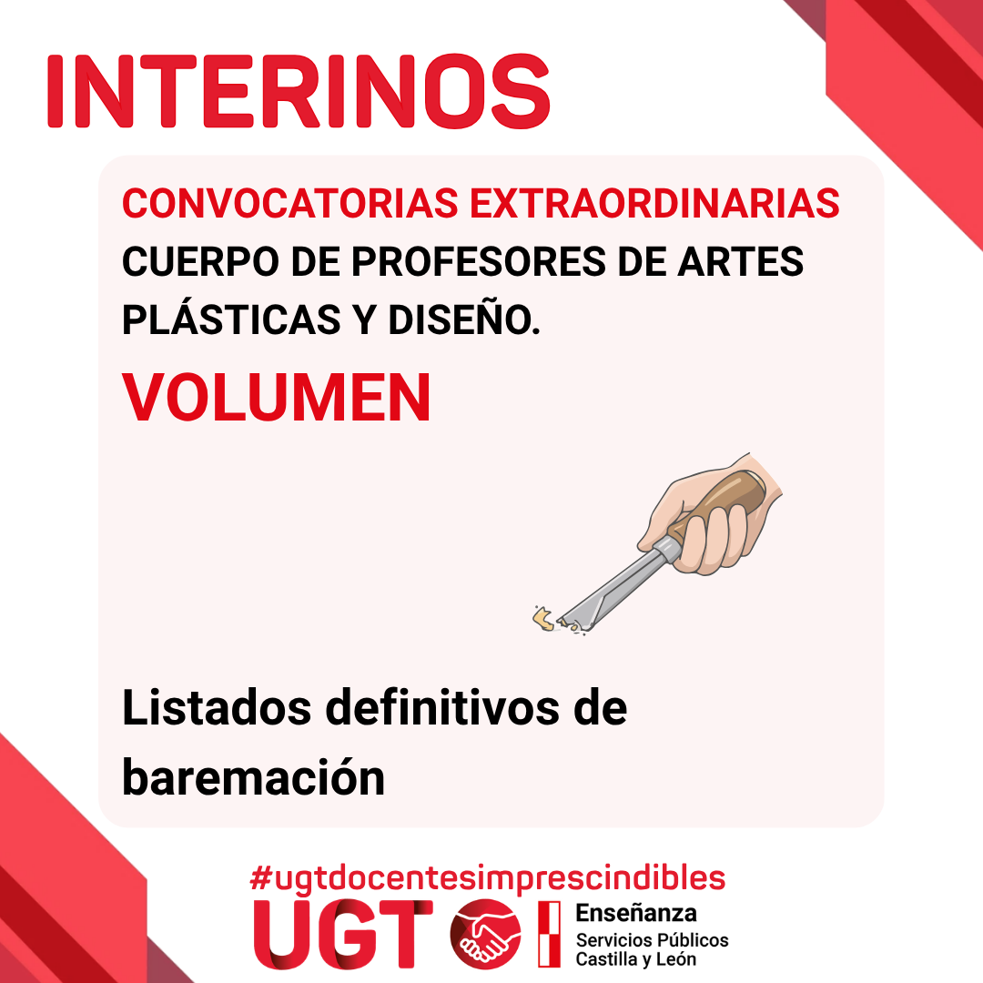 Convocatorias extraordinarias. Cuerpo de profesores de artes plásticas y diseño. Volumen. Listado definitivo de baremación