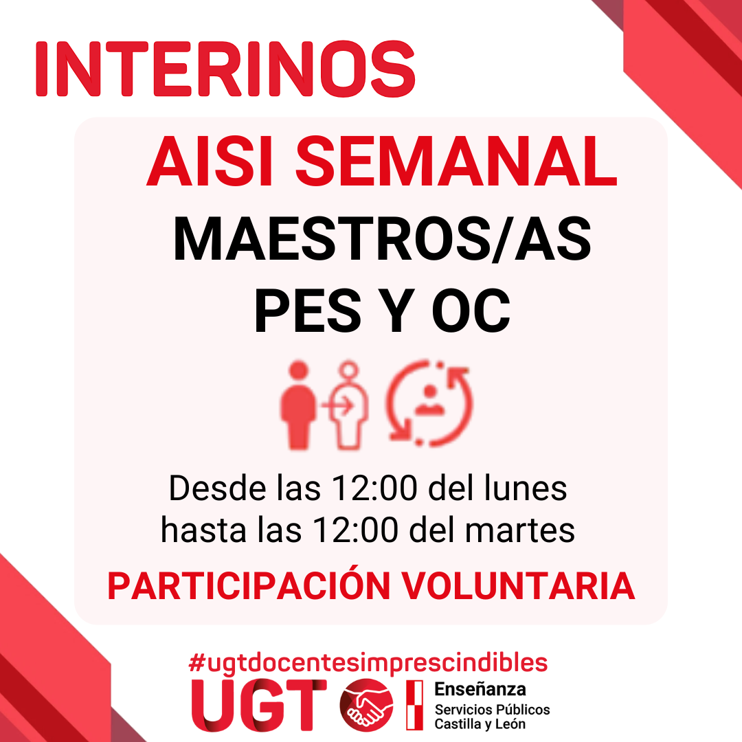 AISI semana del 30 de marzo al 3 de abril de 2026. Maestros, PES y OC