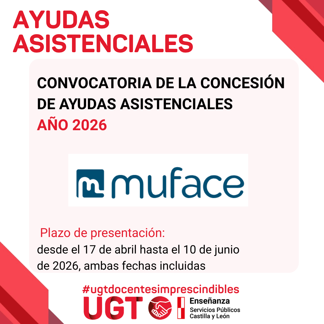 Se convoca la concesión de ayudas asistenciales para el año 2026. MUFACE