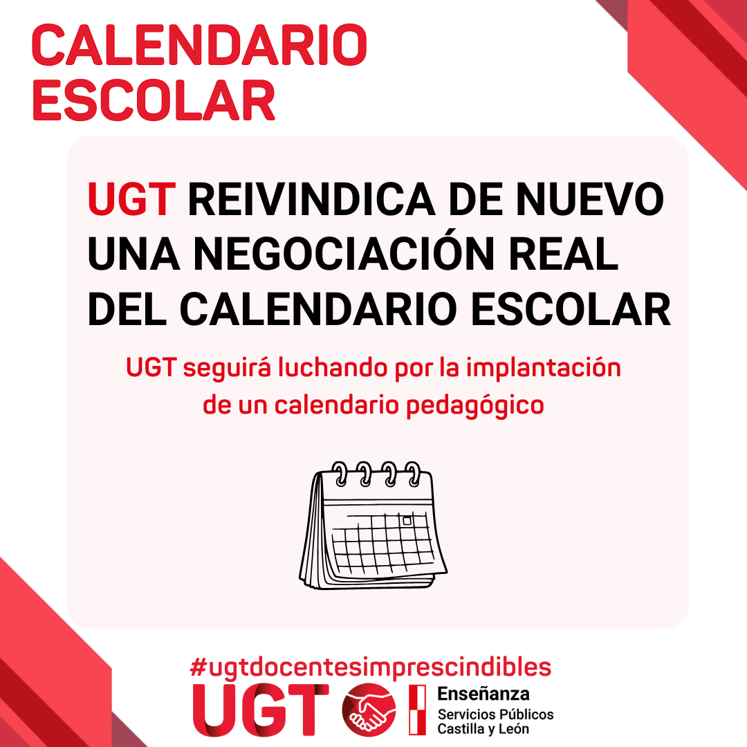 UGT sigue luchando por la implantación de un calendario pedagógico