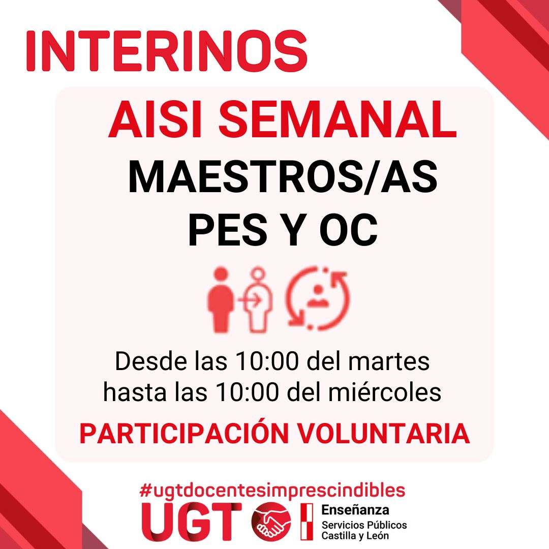 AISI semana del 4 al 8 de mayo de 2026. Maestros, PES y OC