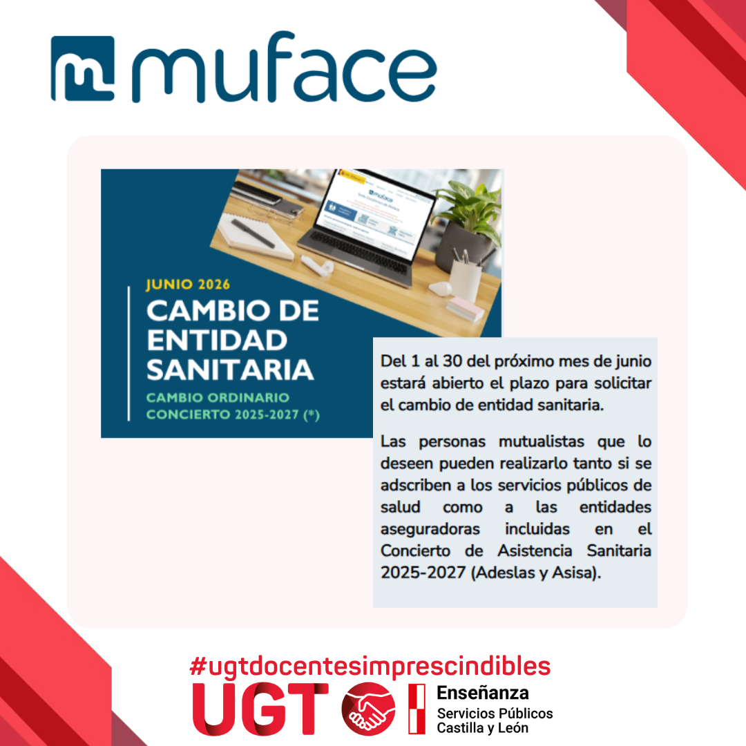 MUFACE. Junio 2026: Plazo abierto para el cambio ordinario de entidad sanitaria