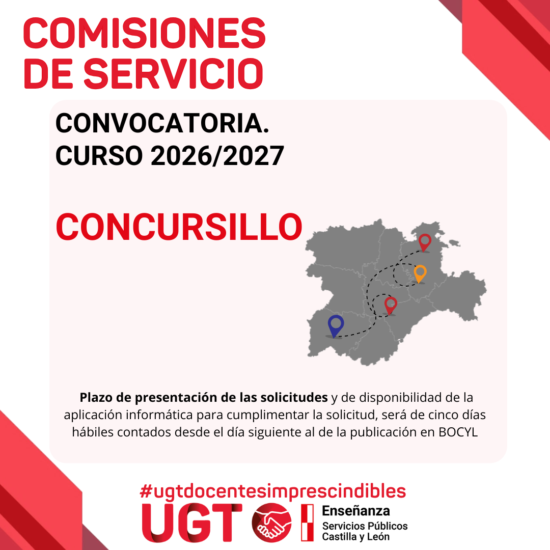 «Concursillo» Provisión de puestos para su ocupación temporal por funcionarios de carrera. Curso 2026 / 2027. Convocatoria