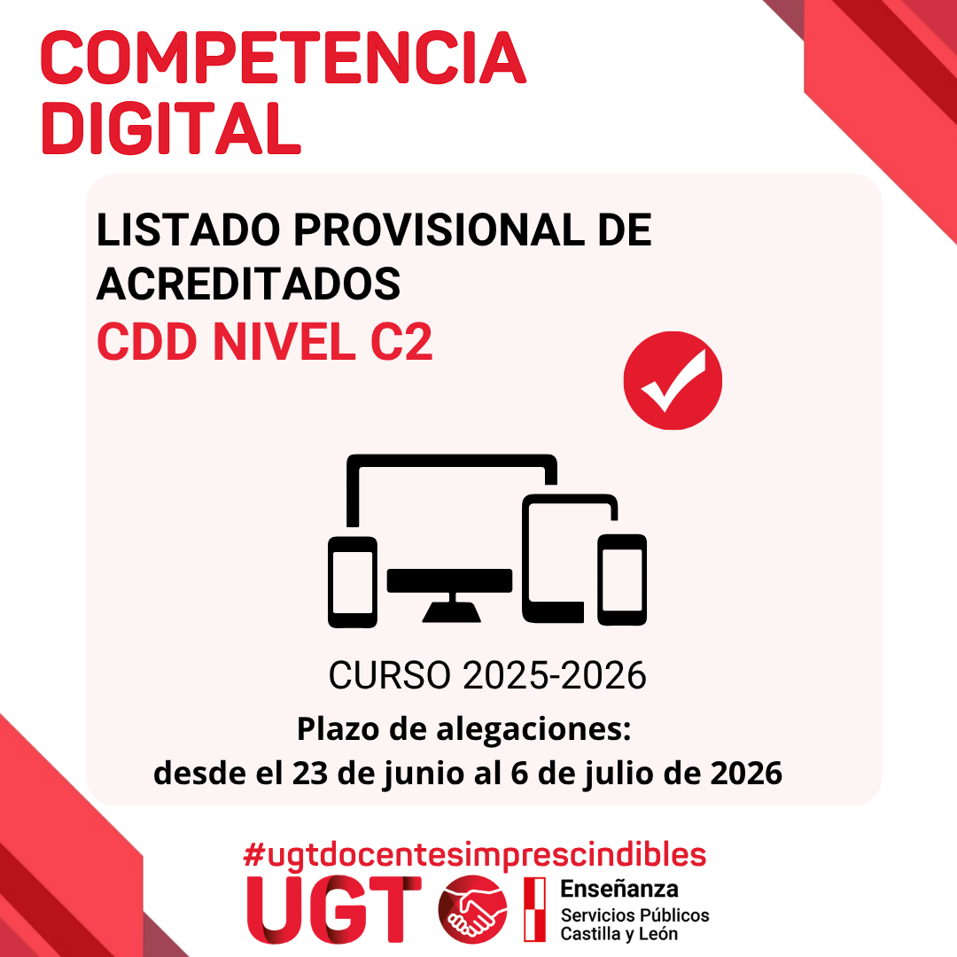 Listado provisional de acreditados CDD Nivel C2.          Curso 2025/26