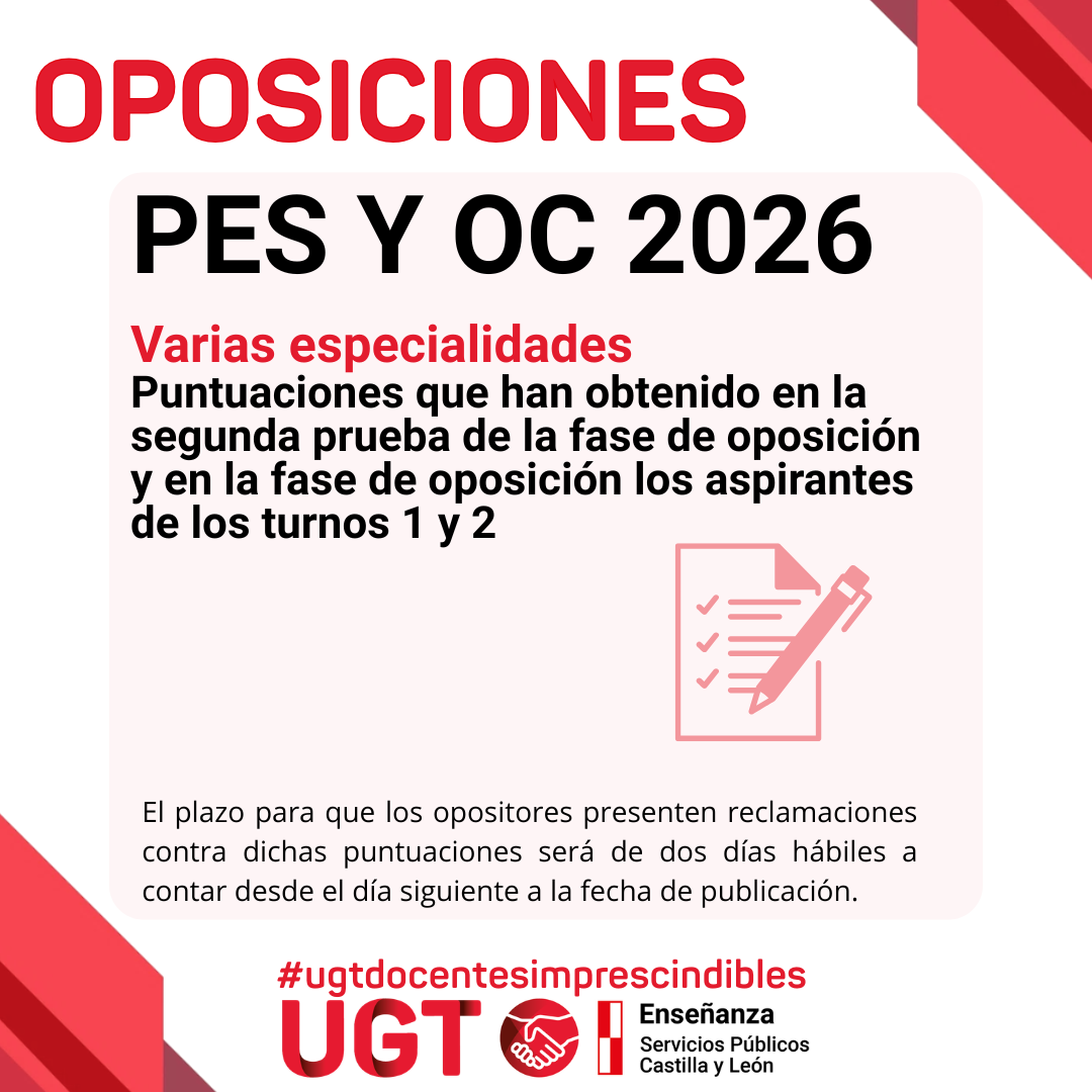 Puntuaciones que han obtenido en la segunda prueba de la fase de oposición y en la fase de oposición los aspirantes de los turnos 1 y 2