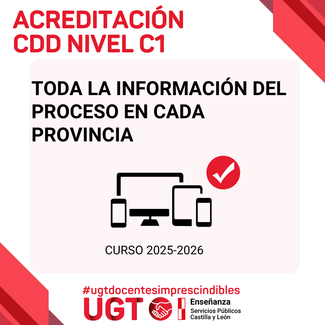 Acreditación CDD nivel C1.Toda la información en cada provincia