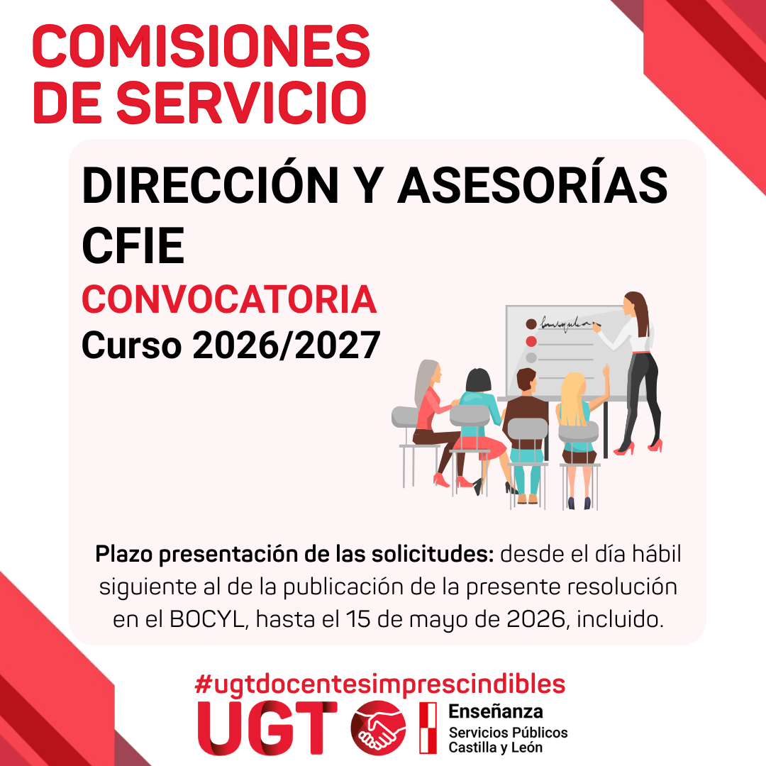 Comisiones de servicio CFIE: asesores y directores. Convocatoria