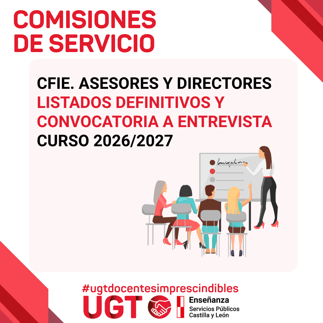 CFIE. Asesorías y directores. Convocatoria 2026 / 2027. Listados definitivos y convocatoria a entrevista