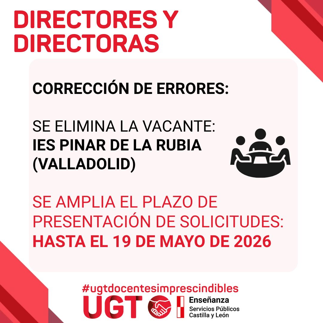CONCURSO DIRECTORES 2026: CORRECCIÓN DE ERRORES