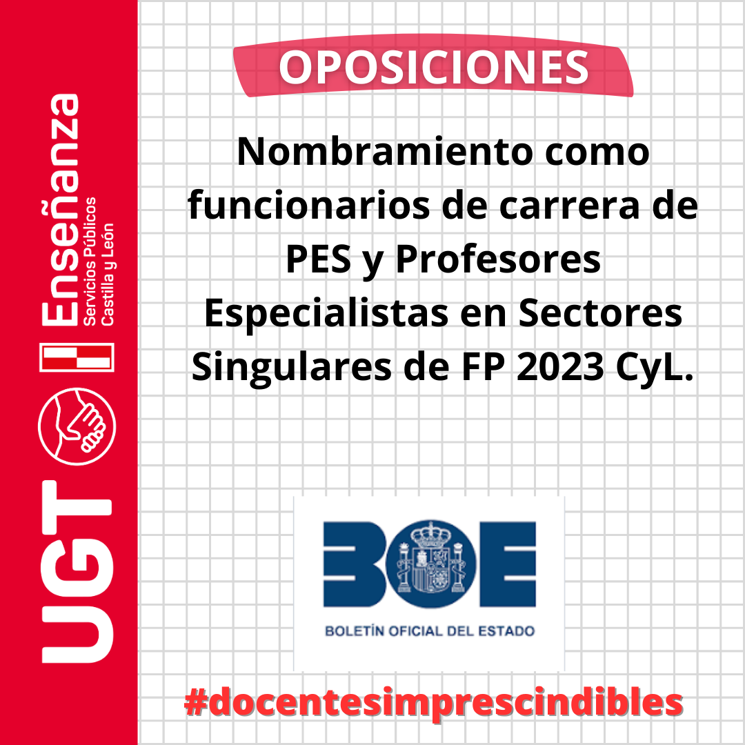 Orden EFD/1415/2025, de 2 de diciembre, por la que, a propuesta de laConsejería de Educación de la Comunidad de Castilla y León, se nombrapersonal funcionario de carrera de los Cuerpos de Profesores de EnseñanzaSecundaria y Profesores Especialistas en Sectores Singulares de FormaciónProfesional a las personas seleccionadas en el procedimiento selectivoconvocado por Orden EDU/1406/2023, de 4 de diciembre.