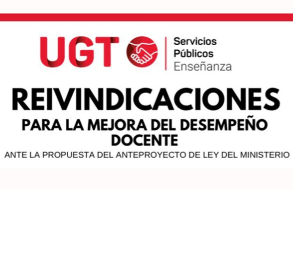 UGT SP exige al Ministerio que el anteproyecto de ley de ratios y jornada lectiva garantice mejoras reales, urgentes y con financiación suficiente para el profesorado y la calidad educativa