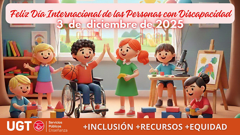 UGT exige más recursos, equidad real y una educación plenamente inclusiva