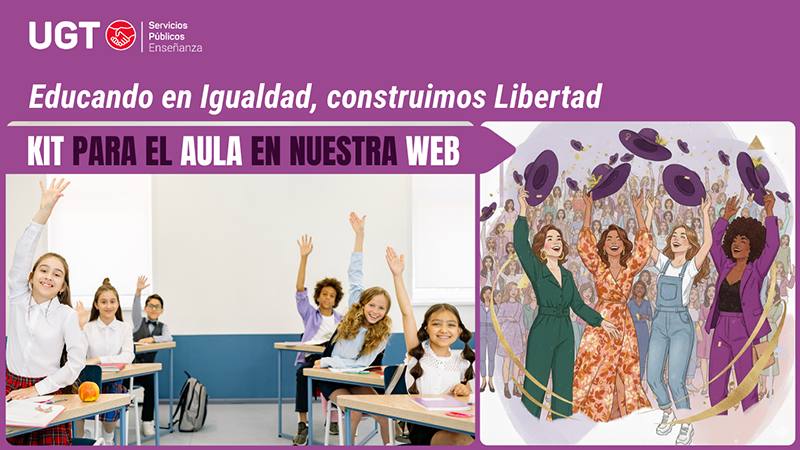 El sector de Enseñanza de UGT SP lanza su campaña del 8M para visibilizar a la mujer en la cultura y la ciencia y exigir que la igualdad no sea solo teoría en las aulas